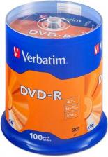 Dvd-r диск Verbatim Диск DVD-R 4.7Gb 16x Cake Box (100шт) (43549)