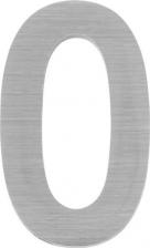 Дверная цифра Fuaro Цифра самоклеящаяся 0 SS304 50х30 мм сатинированный хром