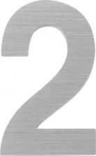 Дверная цифра Fuaro Цифра самоклеящаяся 2 SS304 50х30 мм сатинированный хром