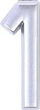 Дверная цифра Larvij Цифра "1" самоклеящаяся 40х32 мм пластик цвет матовое серебро