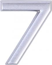 Дверная цифра Larvij Цифра "7" самоклеящаяся 40х32 мм пластик цвет матовое серебро