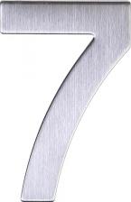 Дверная цифра Larvij Цифра "7" самоклеящаяся 95х62 мм нержавеющая сталь цвет серебро