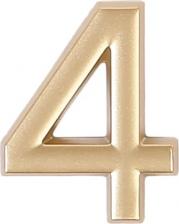 Дверная цифра Larvij Цифра пластик самоклеющаяся 40х32 4 мат.зол lnp4 mg #4
