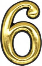 Дверная цифра Локри Цифра пластмассовая №6