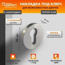 Дверная накладка Нора-М Дверная накладка на цилиндр Slim НК-А 4606555086771