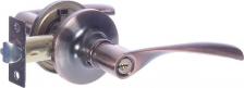 Дверная ручка Аверс Ручка-защёлка 8023-01-AC, с ключом и фиксатором, сталь, цвет старая медь