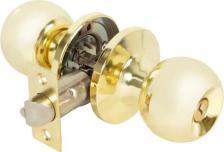 Дверная ручка Фабрика замков Ручка-кноб 6073, ключ/фиксатор, цвет золото