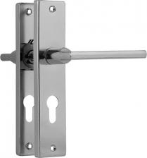 Дверная ручка Нора-М Ручка дверная на планке 708К 19501, комплект ручек, хром, 55 мм