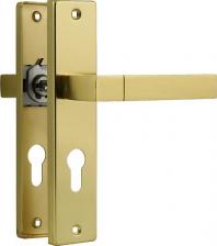 Дверная ручка Нора-М Ручка дверная на планке 709К 19528, комплект ручек, золото, 61,5 мм