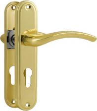 Дверная ручка Нора-М Ручка дверная на планке 796А 19488, комплект ручек, золото, 55 мм