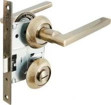 Дверная ручка Punto Дверные ручки Polo, с запиранием, комплект, цвет бронза