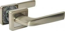Дверная ручка Punto Ручка дверная межкомнатная на квадратной розетке раздельная K. QR52. SATURN SN/CP-3 матовый никель/хром