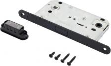 Дверная защелка Аллюр АРТ 5300-MC-WC BL матовый черный с фиксатором магнитная Защёлка (40) zm_14908