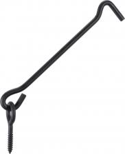 Дверная защелка Домарт Прутковый крючок 200 мм, модель 2, черный 170204