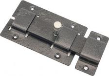 Дверная защелка FIT Задвижка накладная, усиленная, для дверей, прямоугольный ригель, серебро