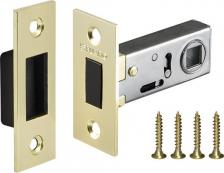 Дверная защелка Fuaro Защелка врезная межкомнатная с магнитным язычком M12-50-25 GP, цвет: латунь