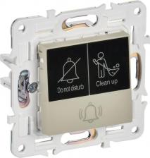 Дверной звонок ИЭК SKANDY Кнопка звонка с индикацией для отелей 10А SK-V17B бежевый, цена за 1 шт