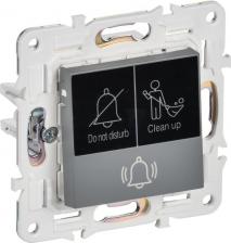 Дверной звонок ИЭК SKANDY Кнопка звонка с индикацией для отелей 10А SK-V17Gr серый, цена за 1 шт