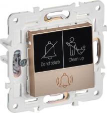 Дверной звонок ИЭК SKANDY Кнопка звонка с индикацией для отелей 10А SK-V17Sa песочный, цена за 1 шт