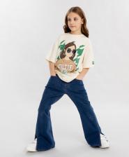 Джинсы для девочки Button Blue Джинсы 124BBGJC63031000, синий, 158