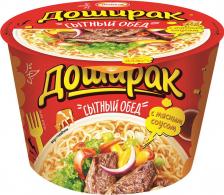 Еда быстрого приготовления Доширак Лапша Сытный обед с говяжьим соусом, 110 г