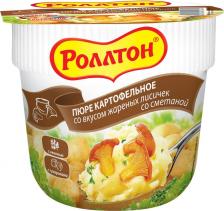 Еда быстрого приготовления Роллтон Пюре картофельное с жареными лисичками 40г