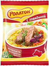 Еда быстрого приготовления Роллтон Вермишель На домашнем бульоне с говядиной 60г