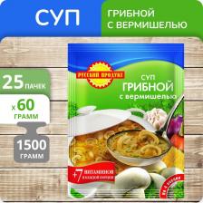Еда быстрого приготовления Русский продукт Суп Бакалея 101 Грибной с вермишелью, 60 г