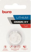 Элемент питания Buro CR2025 Батарейка Lithium 1 шт