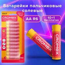 Элемент питания Cromex Батарейки солевые "пальчиковые" комплект 10+1 шт, Super Heavy Duty, AA, блистер, 456256