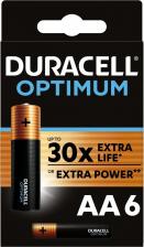 Элемент питания Duracell Батарейка ALKALINE OPTIMUM AA 6 шт