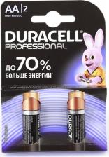 Элемент питания Duracell Батарейки Professional пальчиковые АА LR6 (2 штуки в упаковке)