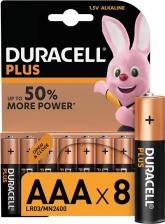 Элемент питания Duracell Набор батареек Plus CN LR03-8BL MN2400 AAA (8шт)