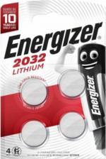 Элемент питания Energizer Батарейка CR2032 Lithium CR2032 3V (4 штуки) E300830102 / 24997