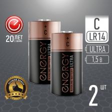 Элемент питания Energy Батарейки алкалиновые Ultra LR14/2B (С), 2 шт