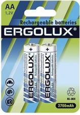 Элемент питания Ergolux AA-2700mAh Ni-Mh BL-2, цена за 1 упак