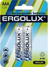 Элемент питания Ergolux Аккумулятор AAA - 1.2V 600mAh Ni-Mh NHAAA600BL2 (2 штуки) 12977
