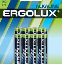 Элемент питания Ergolux Alkaline BL8 LR03, цена за 1 упак