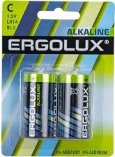 Элемент питания Ergolux LR14 Alkaline BL-2, цена за 1 упак