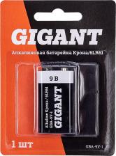Элемент питания Gigant Батарейка Alkaline Крона/6LR61 блистер 1 шт. GBA-9V-1