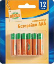 Элемент питания Globus Батарейки AAA 12 шт алкалиновые
