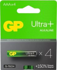 Элемент питания GP AAA Батарейка Ultra Plus Alkaline 24AUPA21-2CRSB4, 4 шт