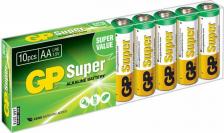 Элемент питания GP Батарея Super 15A-B10, AA, 1.5V 10шт. (GP15ARU-2S10)