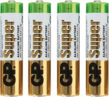 Элемент питания GP Батарейка AAA - Super Alkaline LR03 24A GP24A-B10 (10 штук)
