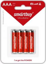 Элемент питания SmartBuy Батарейка алкалиновая lr03/4b (48/480) упаковка 4 шт. SBBA-3A04B