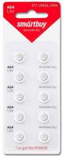 Элемент питания SmartBuy Батарейка LR66 (AG4, 377, 626) 1.5V Blister, упаковка 10 шт