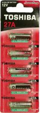 Элемент питания Toshiba Батарейка 27A щелочная (alkaline) Special "отрывной" (5шт) 27A 12V