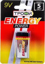 Элемент питания Трофи Батарейки 6LR61-1BL ENERGY POWER Alkaline, цена за 1 шт