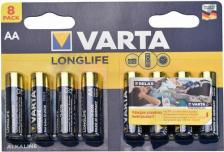 Элемент питания Varta Батарейка LONGLIFE Power AA, 8 шт