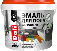 Эмаль Dali Эмаль для пола акриловая, база C, 0.9 кг 275014 предназначена для работ внутри и снаружи помещений под навесом по деревянным, минеральным